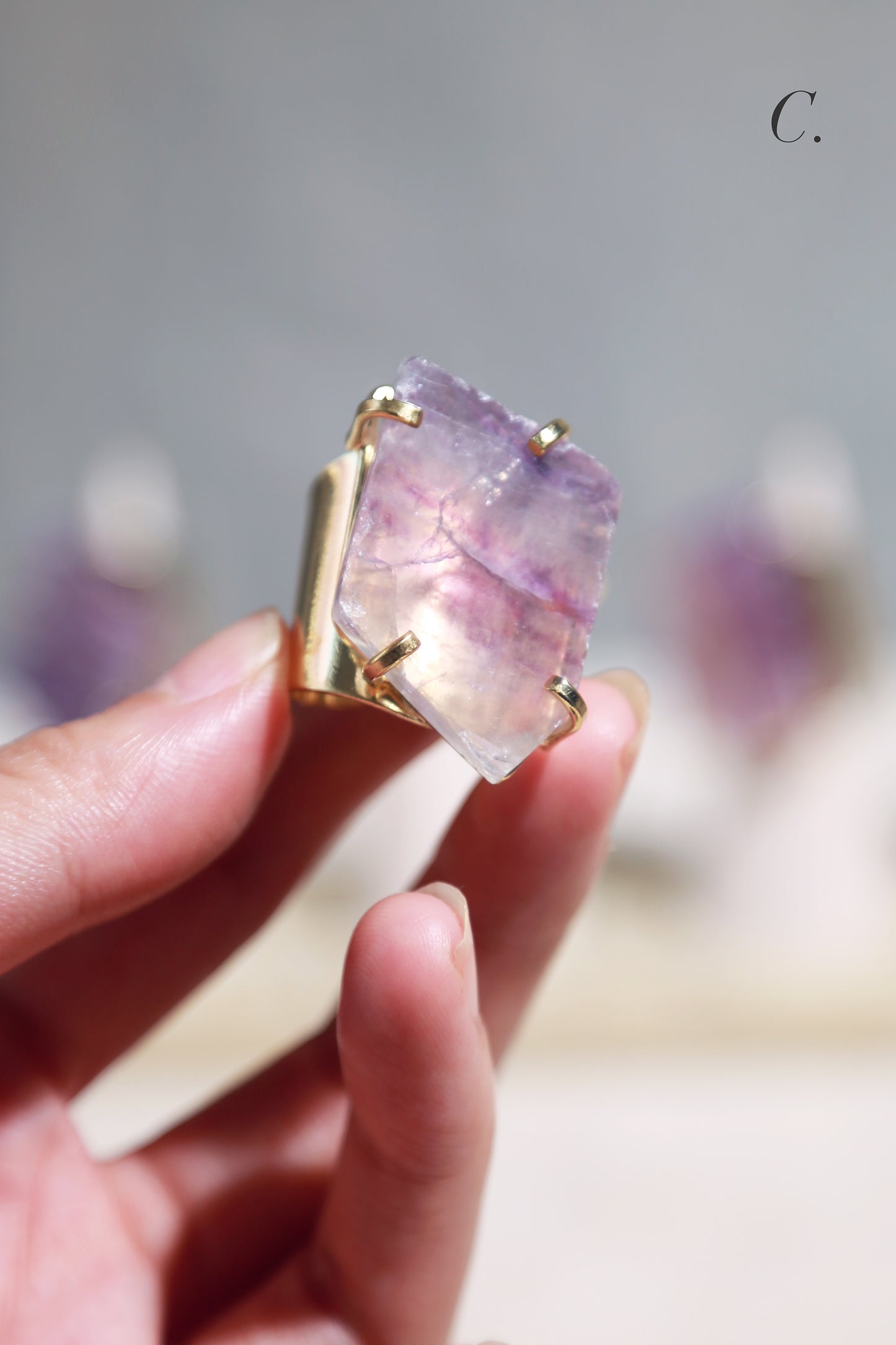 Fluorite Freeform Cuff Ring