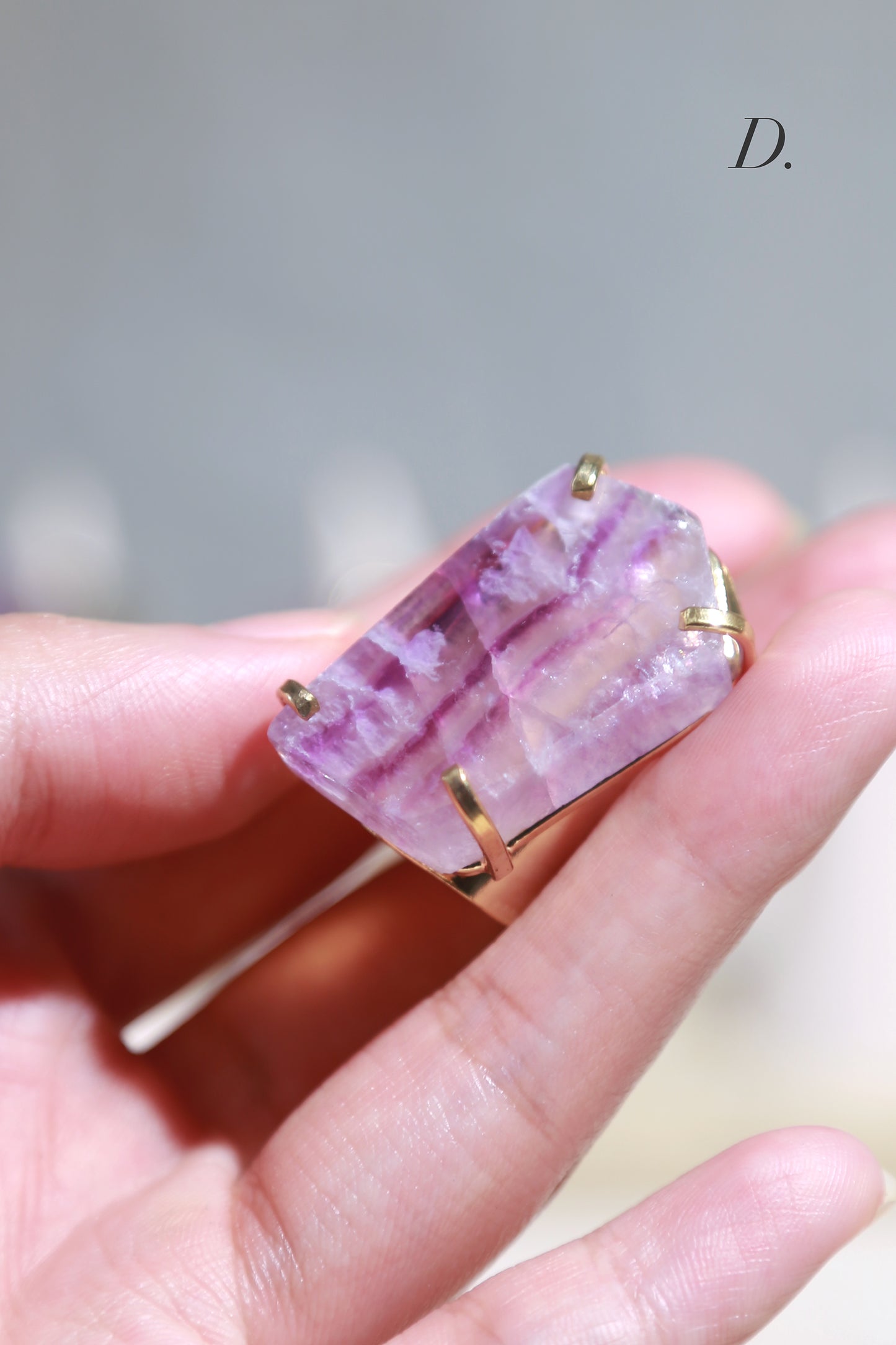 Fluorite Freeform Cuff Ring