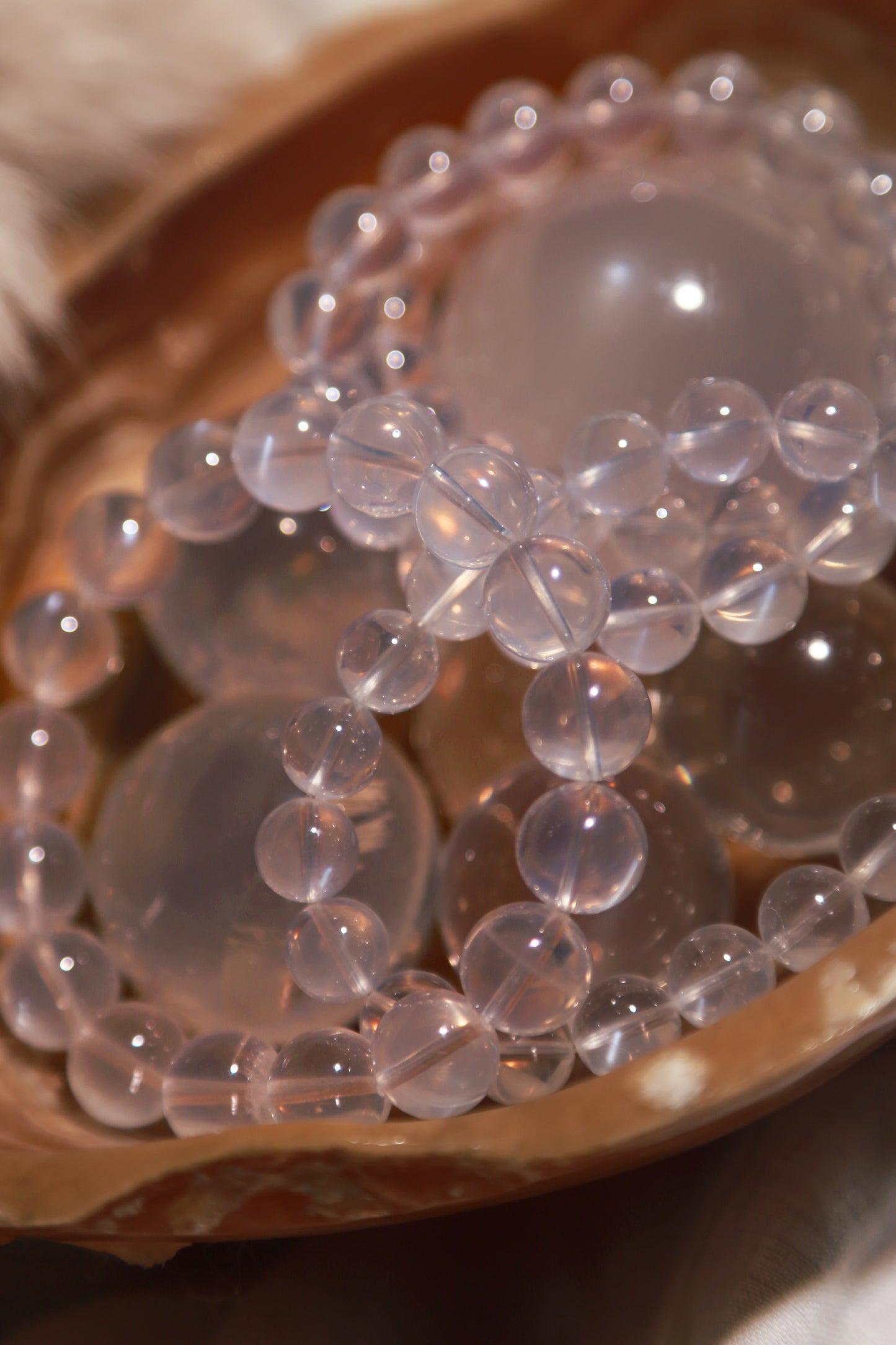 Shooting Star Blue Flash Girasol Quartz Bead Bracelet