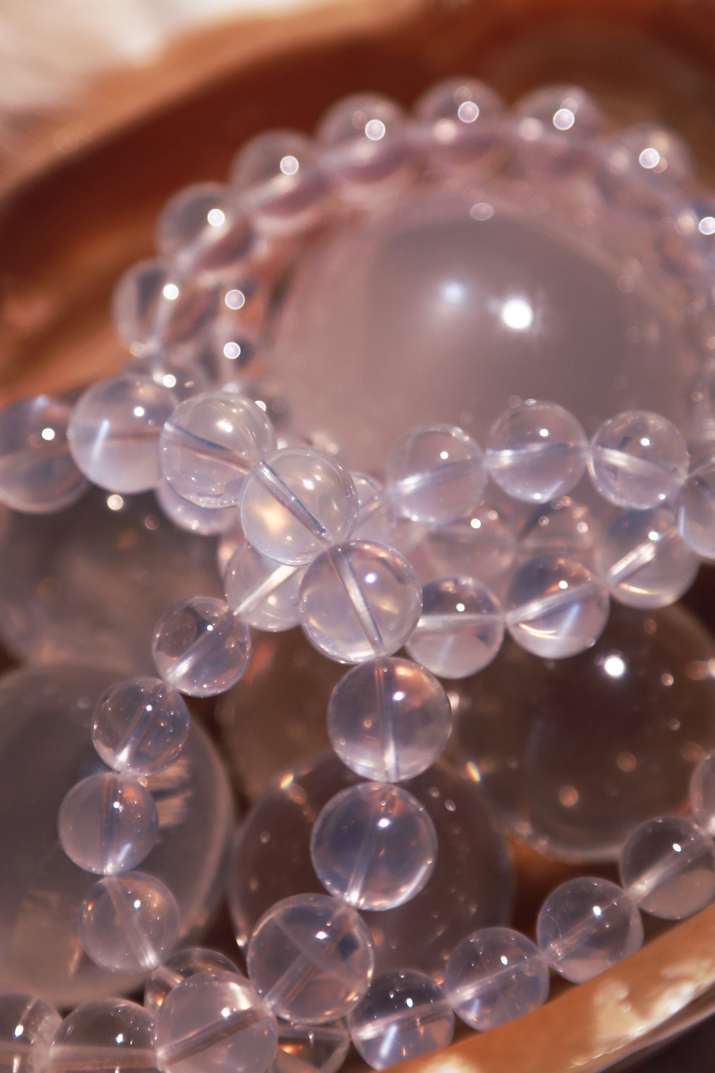 Shooting Star Blue Flash Girasol Quartz Bead Bracelet