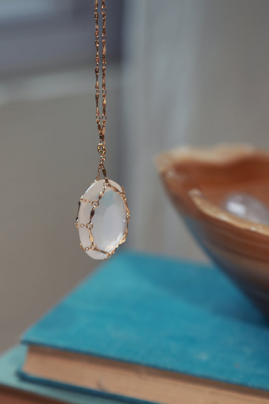 Girasol Gem in Mesh Necklace