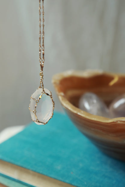 Girasol Gem in Mesh Necklace