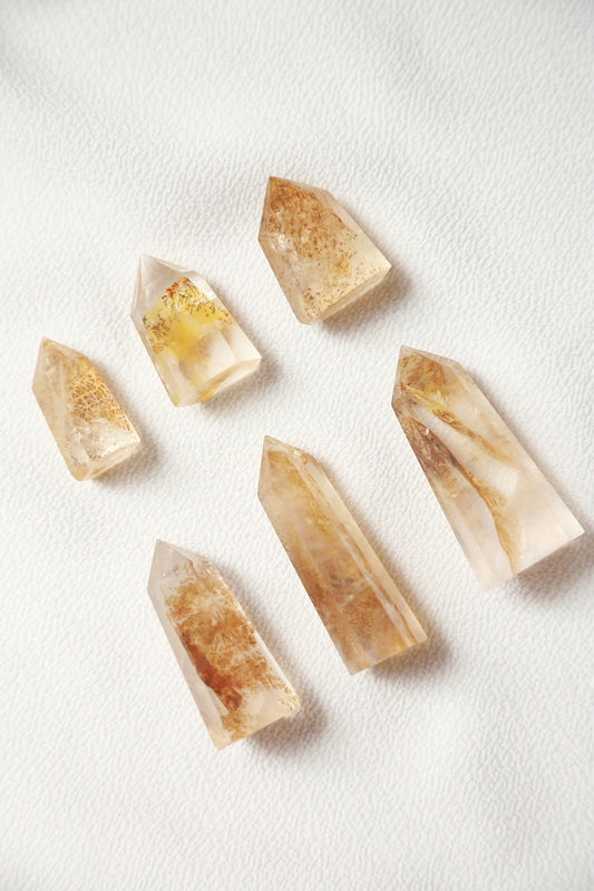 Golden Dendritic Quartz Point