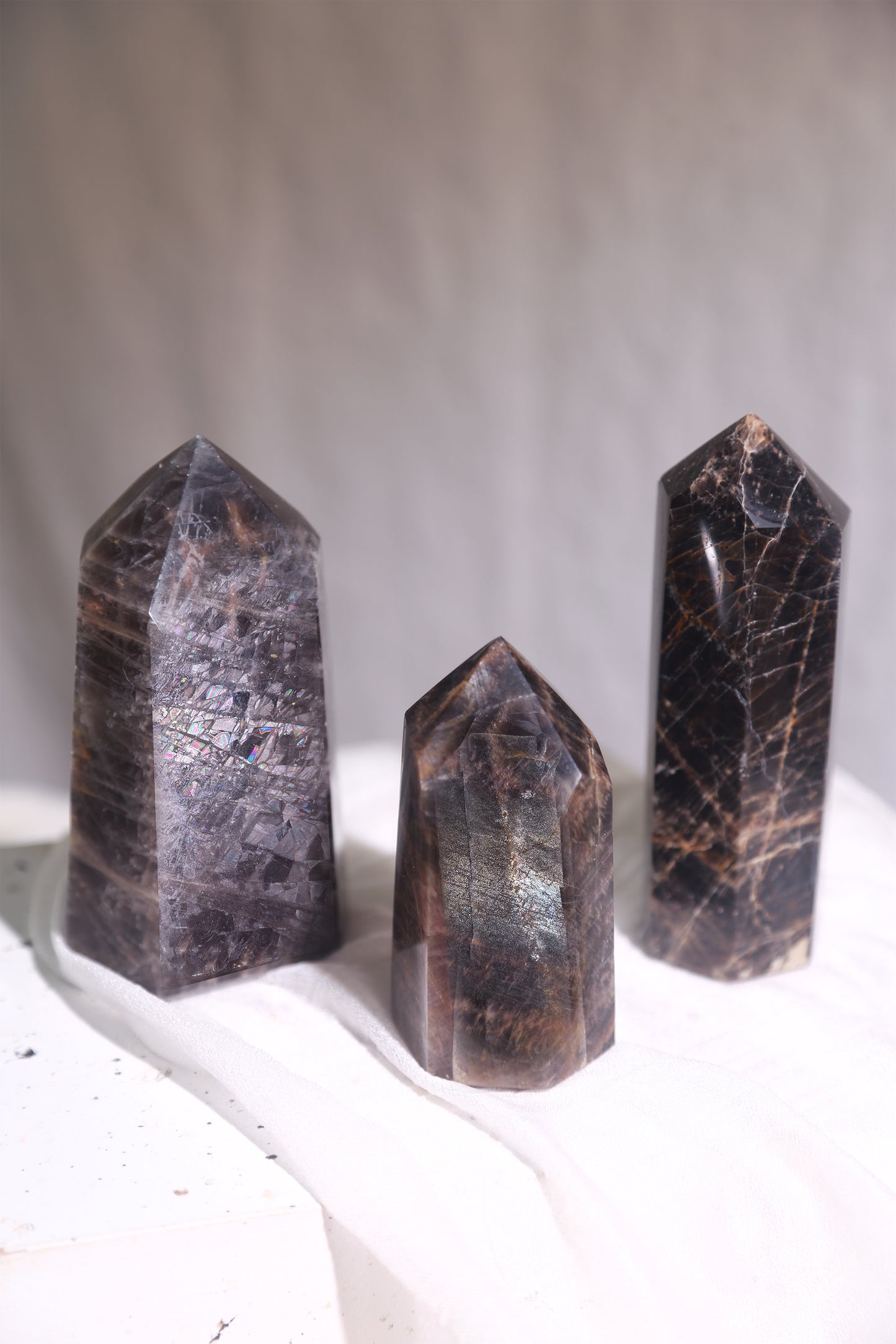 Golden Sheen Black Moonstone Tower