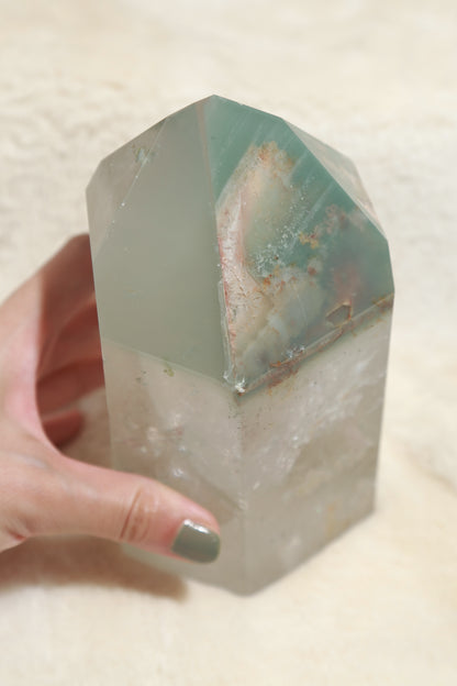 Jumbo Green Lithium Quartz Tower