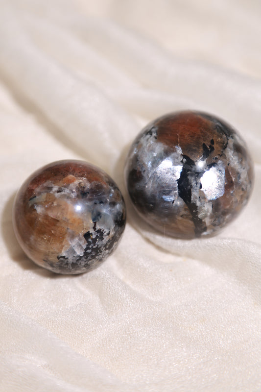 Larvikite Sunstone Matrix Sphere