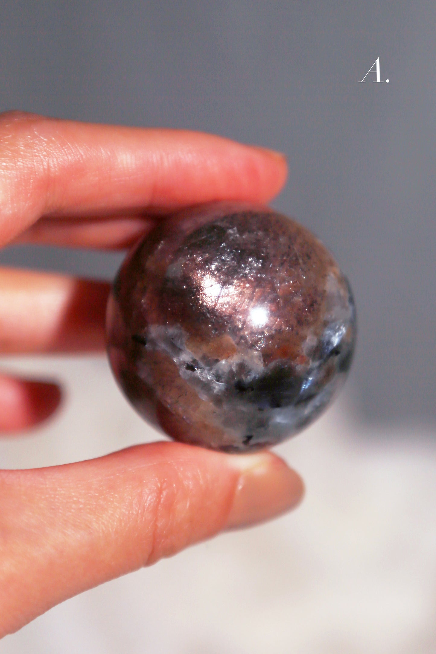 Larvikite Sunstone Matrix Sphere