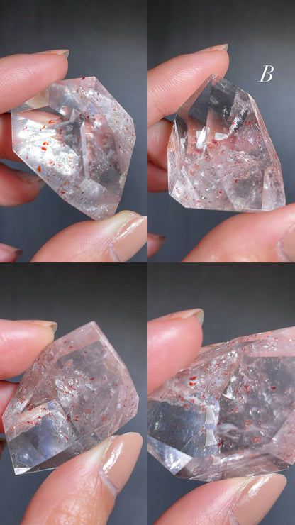 Lepidocrocite in Quartz / Amethsyt Freeform
