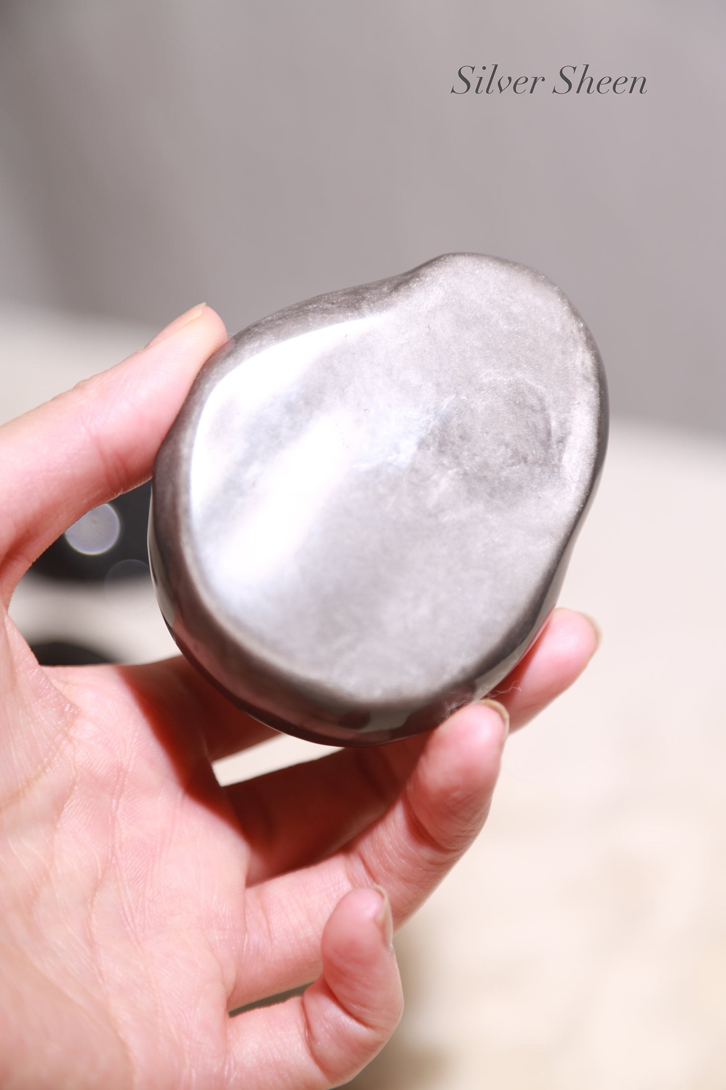 Golden / Silver Sheen Obsidian Goodnight Cat