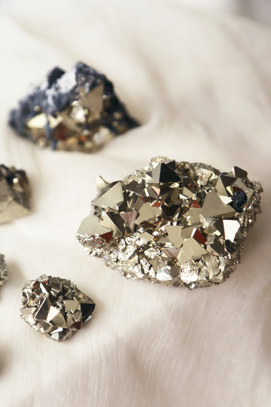 Peruvian Octahedral Pyrite Cluster