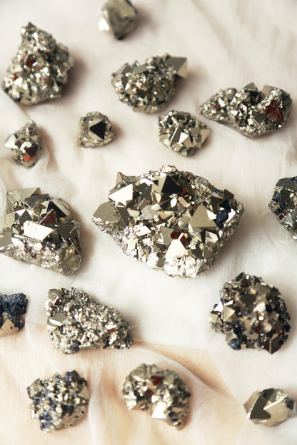 Peruvian Octahedral Pyrite Cluster