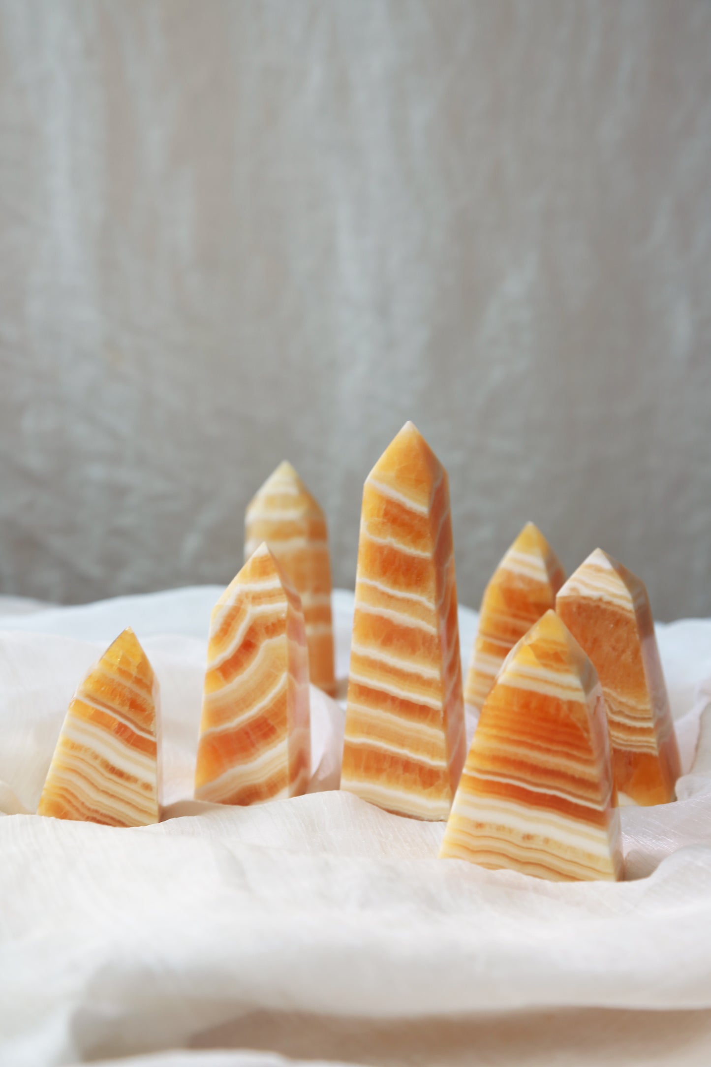 Orange Calcite Obelisk