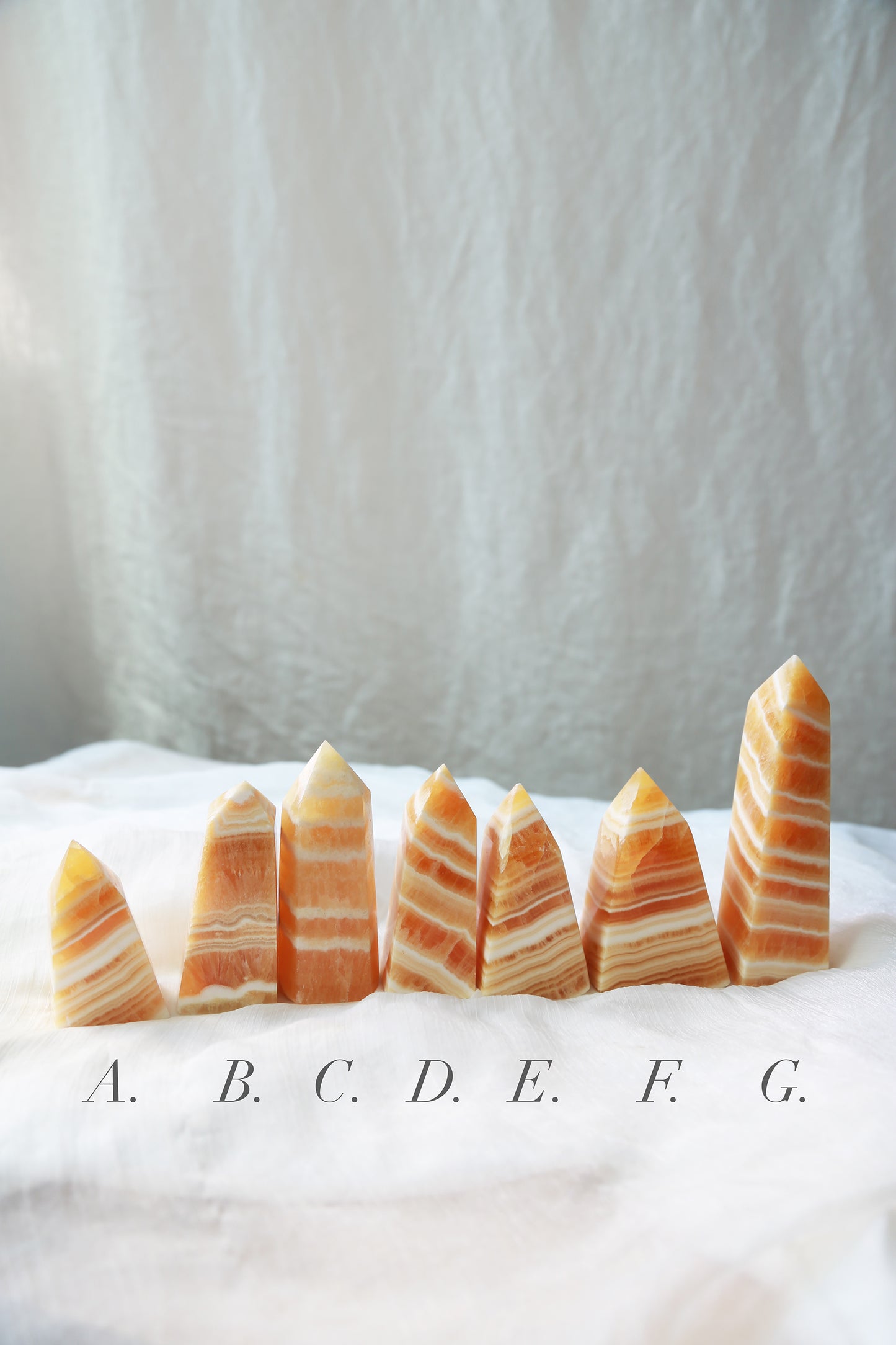 Orange Calcite Obelisk