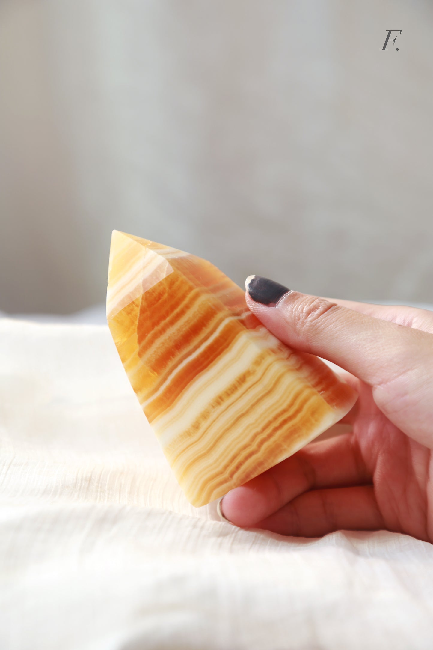 Orange Calcite Obelisk