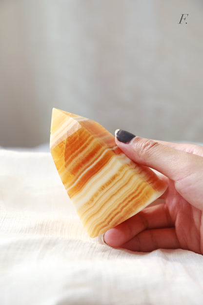 Orange Calcite Obelisk