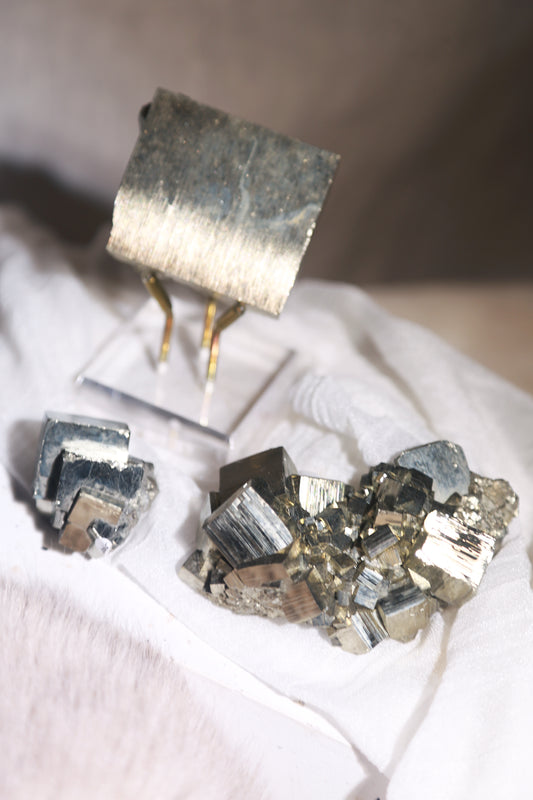 Peruvian Cubic Pyrite Cluster
