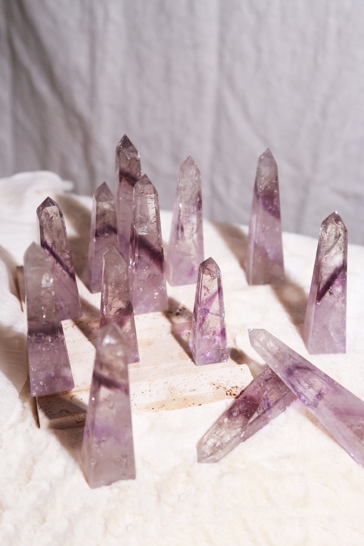 Glassy Phantom Amethyst Obelisk