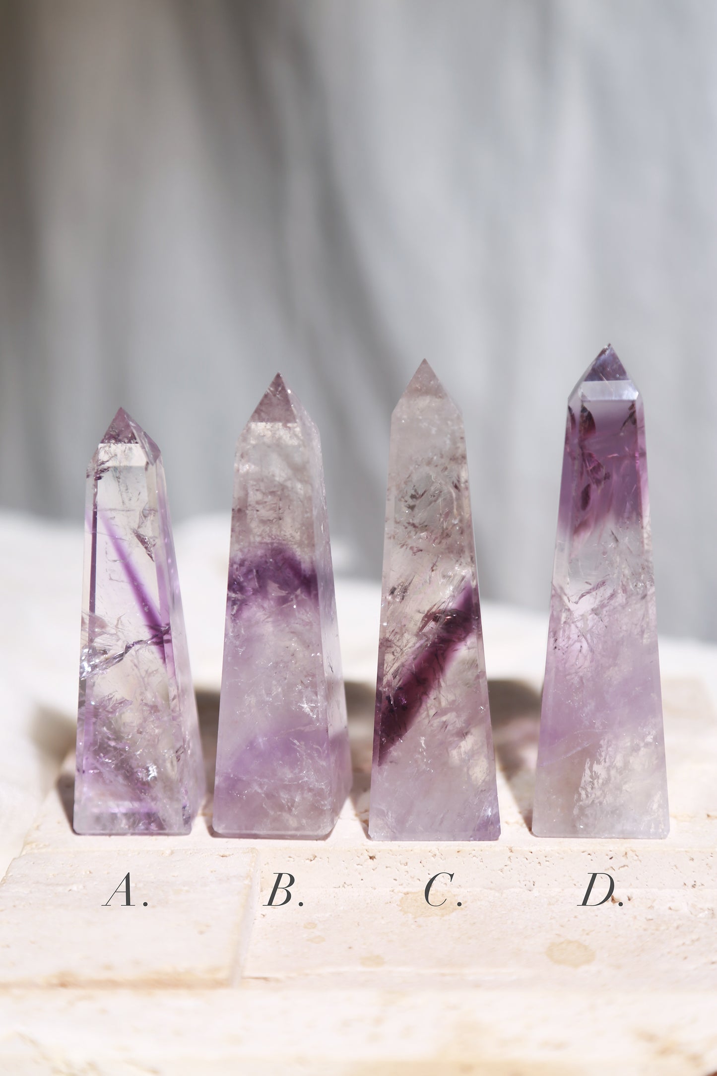 Glassy Phantom Amethyst Obelisk