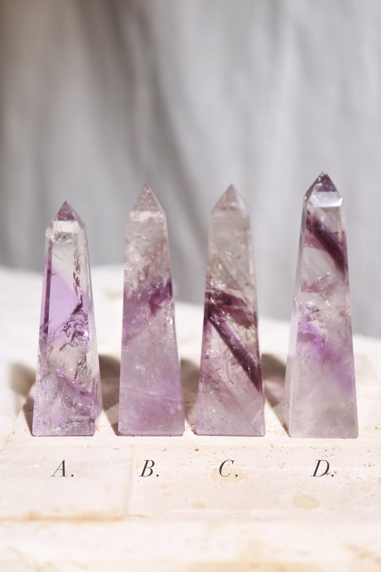 Glassy Phantom Amethyst Obelisk