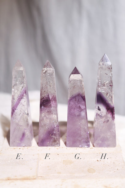 Glassy Phantom Amethyst Obelisk