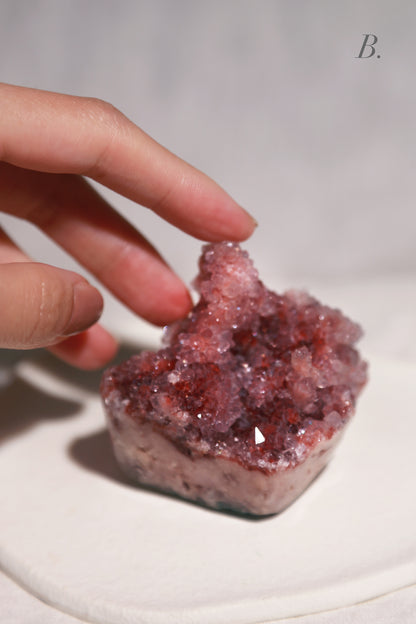 Pink Amethyst Druzy Cluster