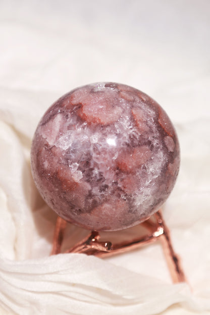 Moody Purple Druzy Pink Amethyst Sphere