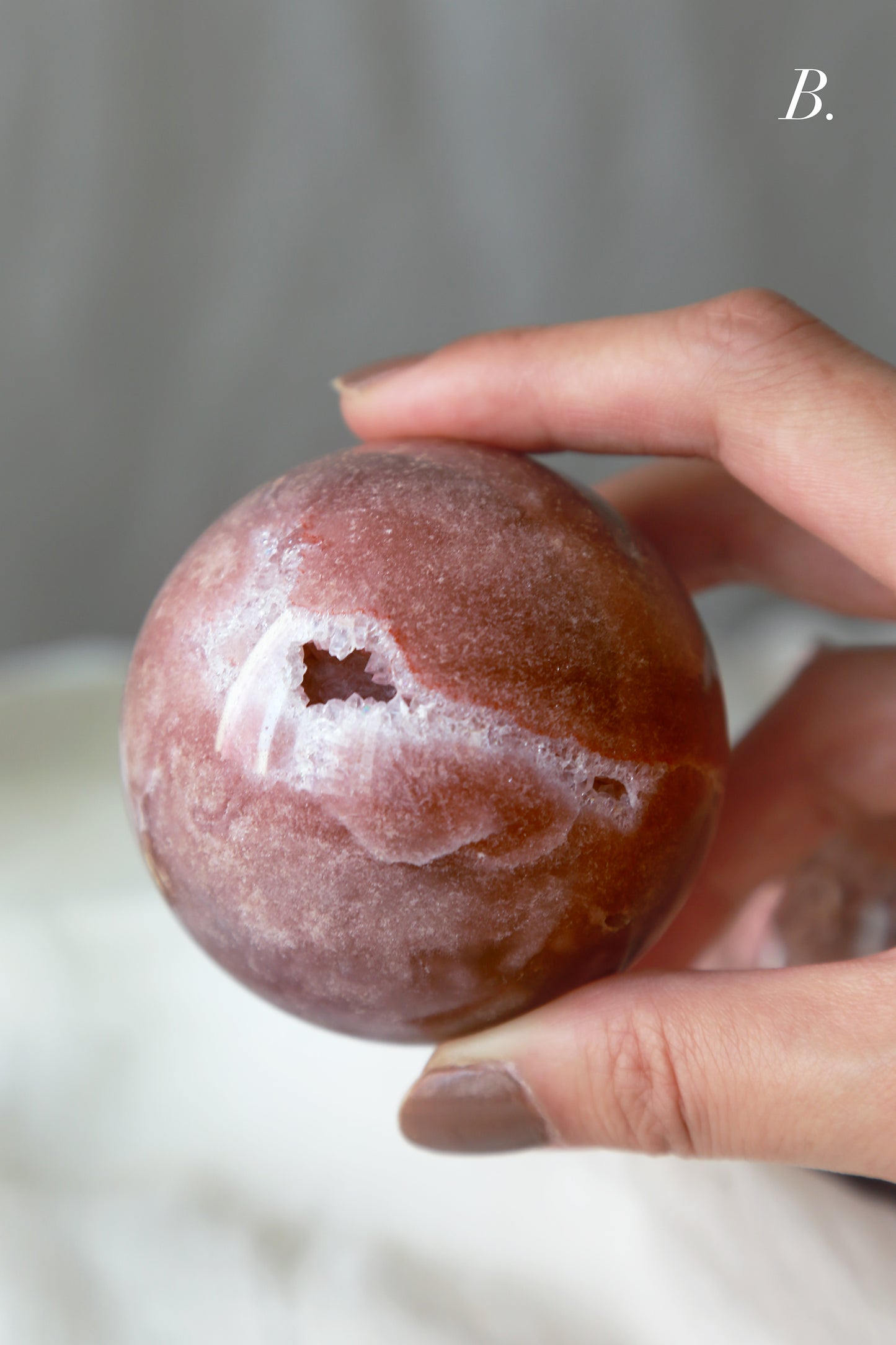 Druzy Pink Amethyst Sphere [S]
