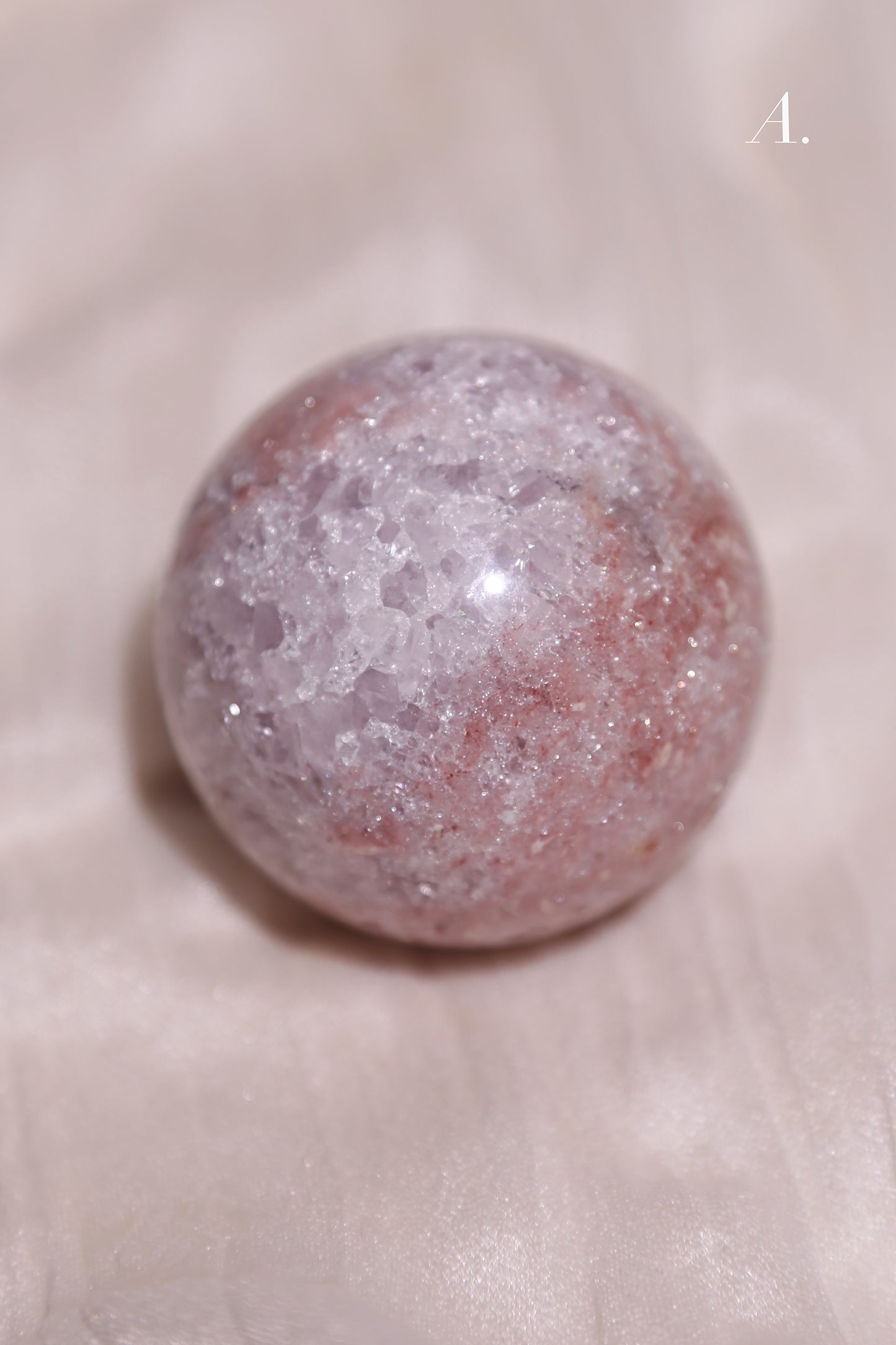 Druzy Pink Amethyst Sphere [S]