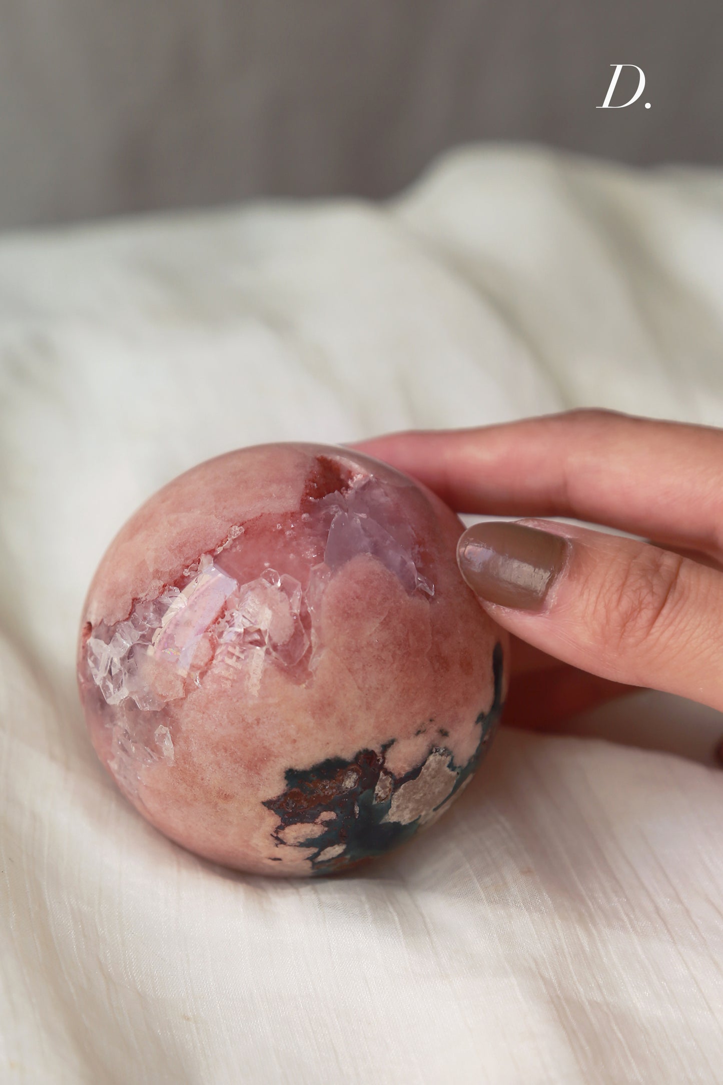 Druzy Pink Amethyst Sphere [S]