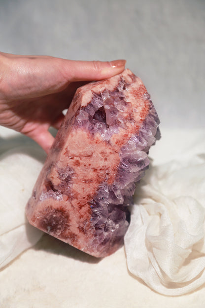 Purple Druzy Pink Amethyst Statement Tower [D]