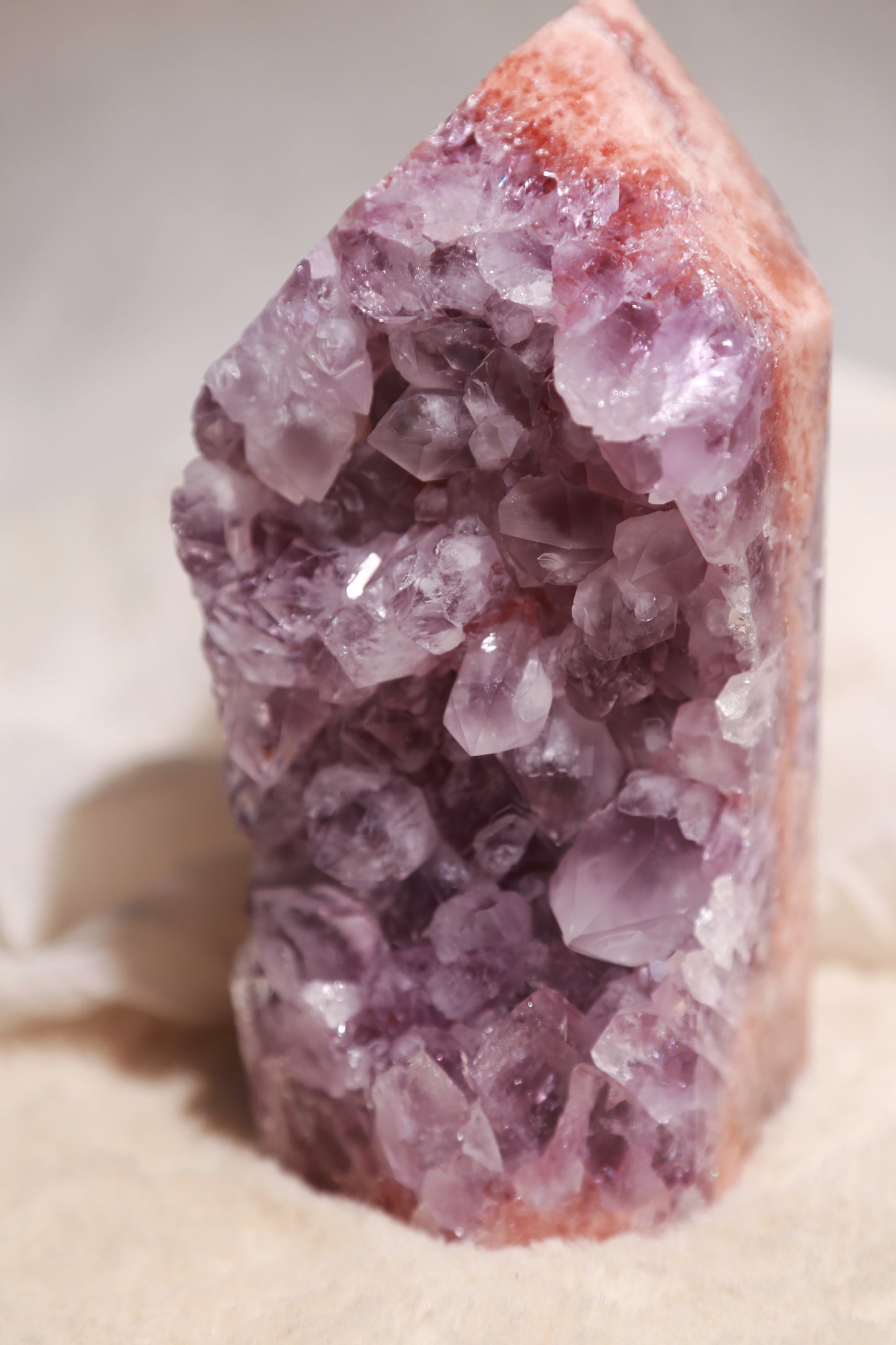 Purple Druzy Pink Amethyst Statement Tower [D]