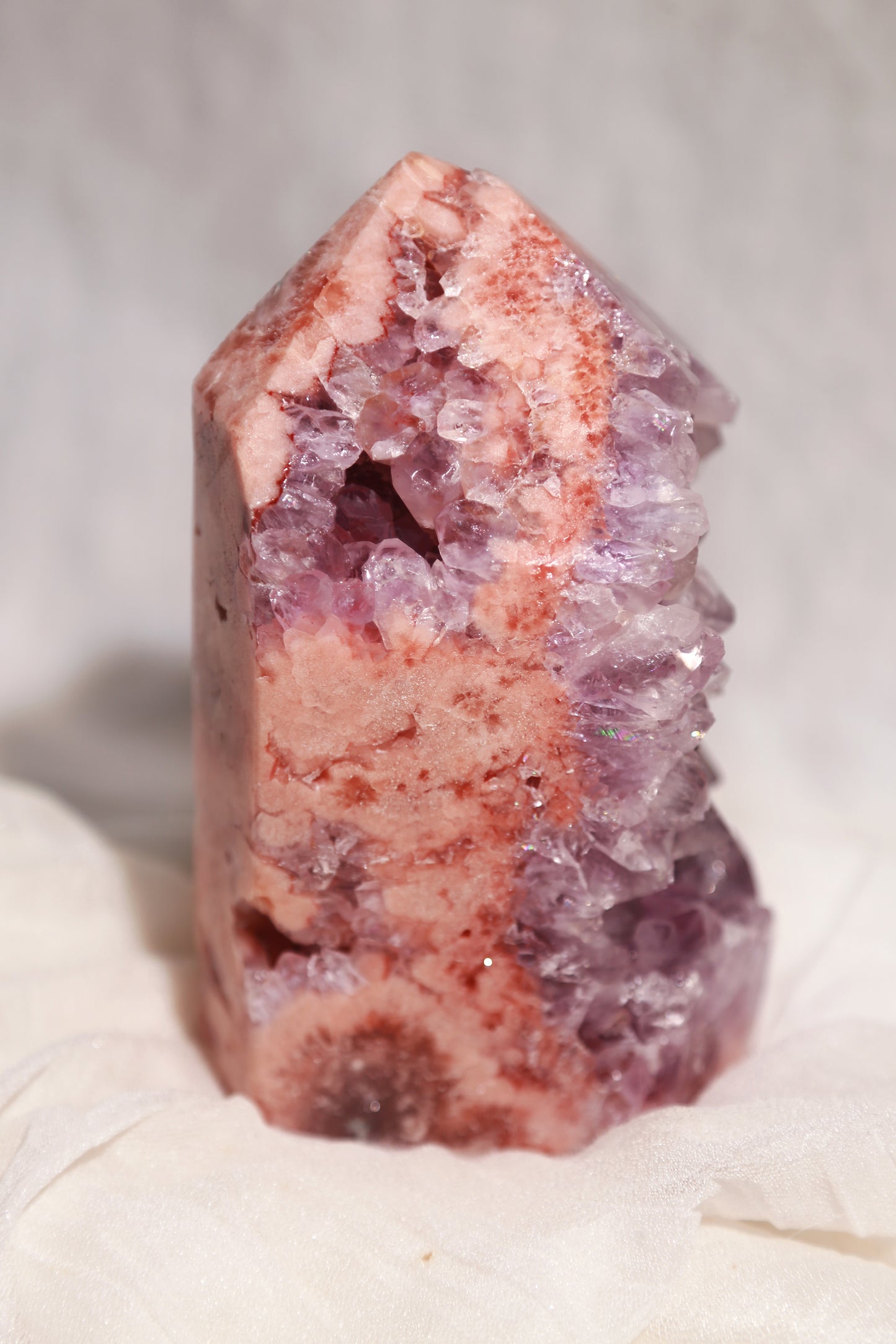 Purple Druzy Pink Amethyst Statement Tower [D]