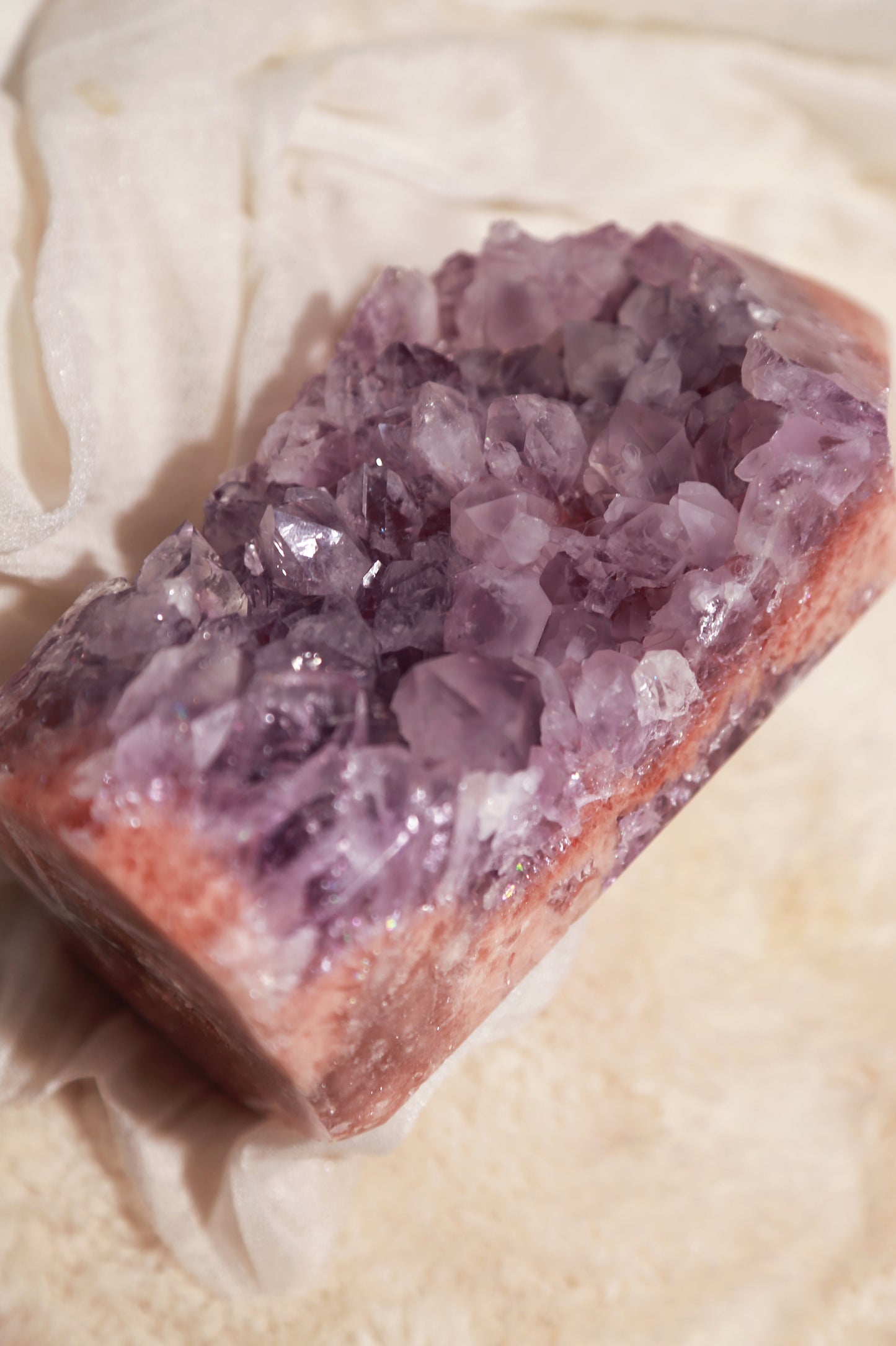 Purple Druzy Pink Amethyst Statement Tower [D]