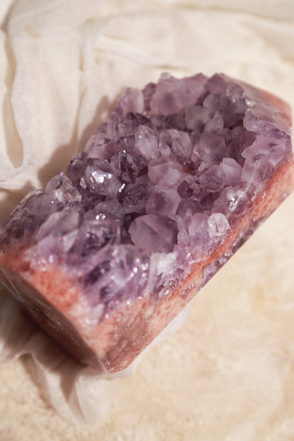 Purple Druzy Pink Amethyst Statement Tower [D]