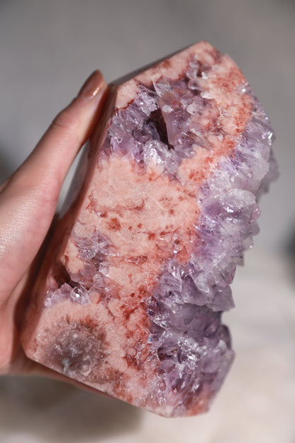 Purple Druzy Pink Amethyst Statement Tower [D]