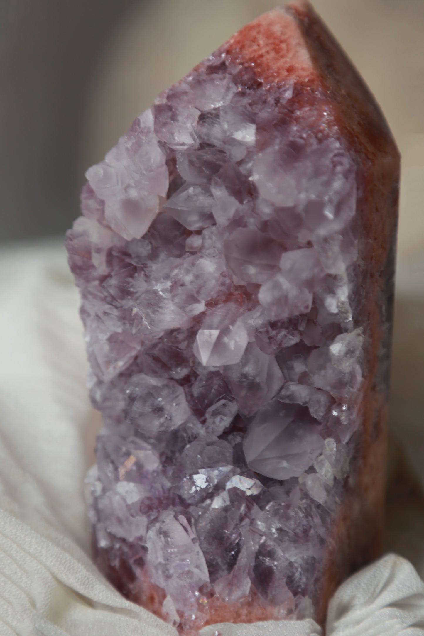 Purple Druzy Pink Amethyst Statement Tower [D]