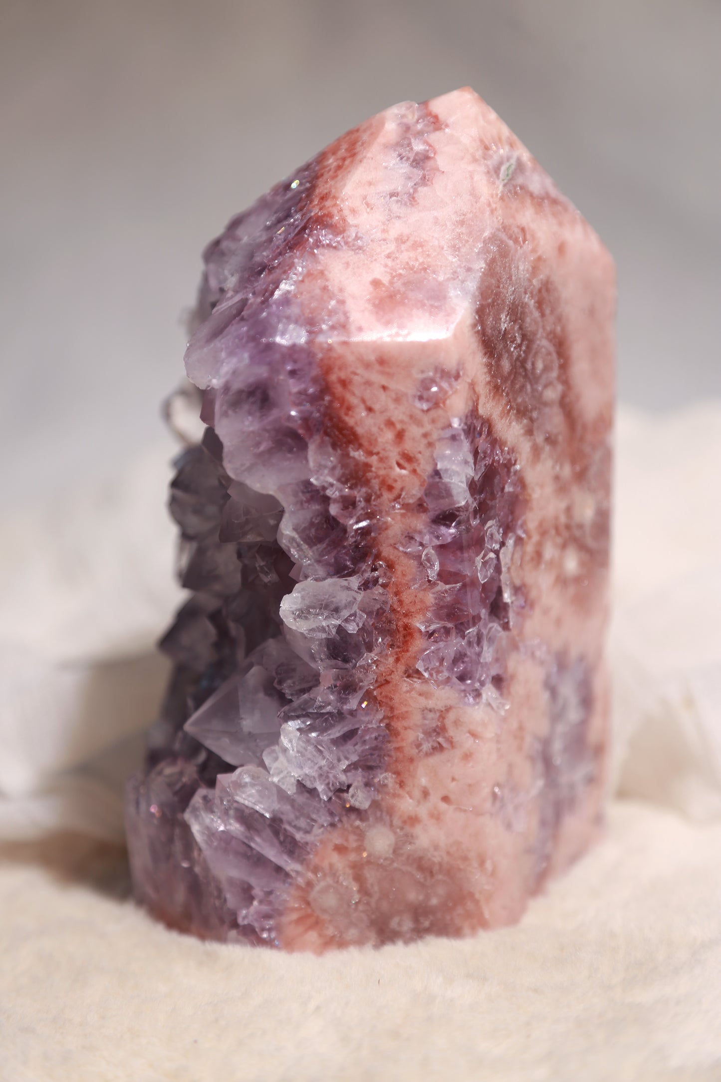 Purple Druzy Pink Amethyst Statement Tower [D]