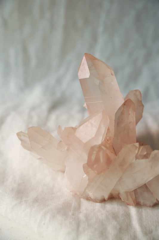 Pink Himalayan Samadhi Quartz Cluster