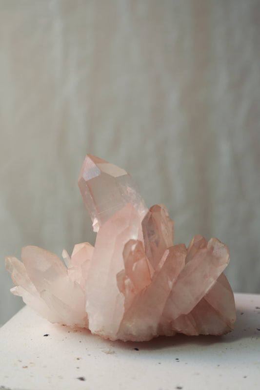 Pink Himalayan Samadhi Quartz Cluster