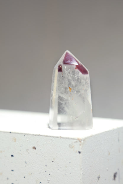 Reddish Pink Lithium Quartz Tower
