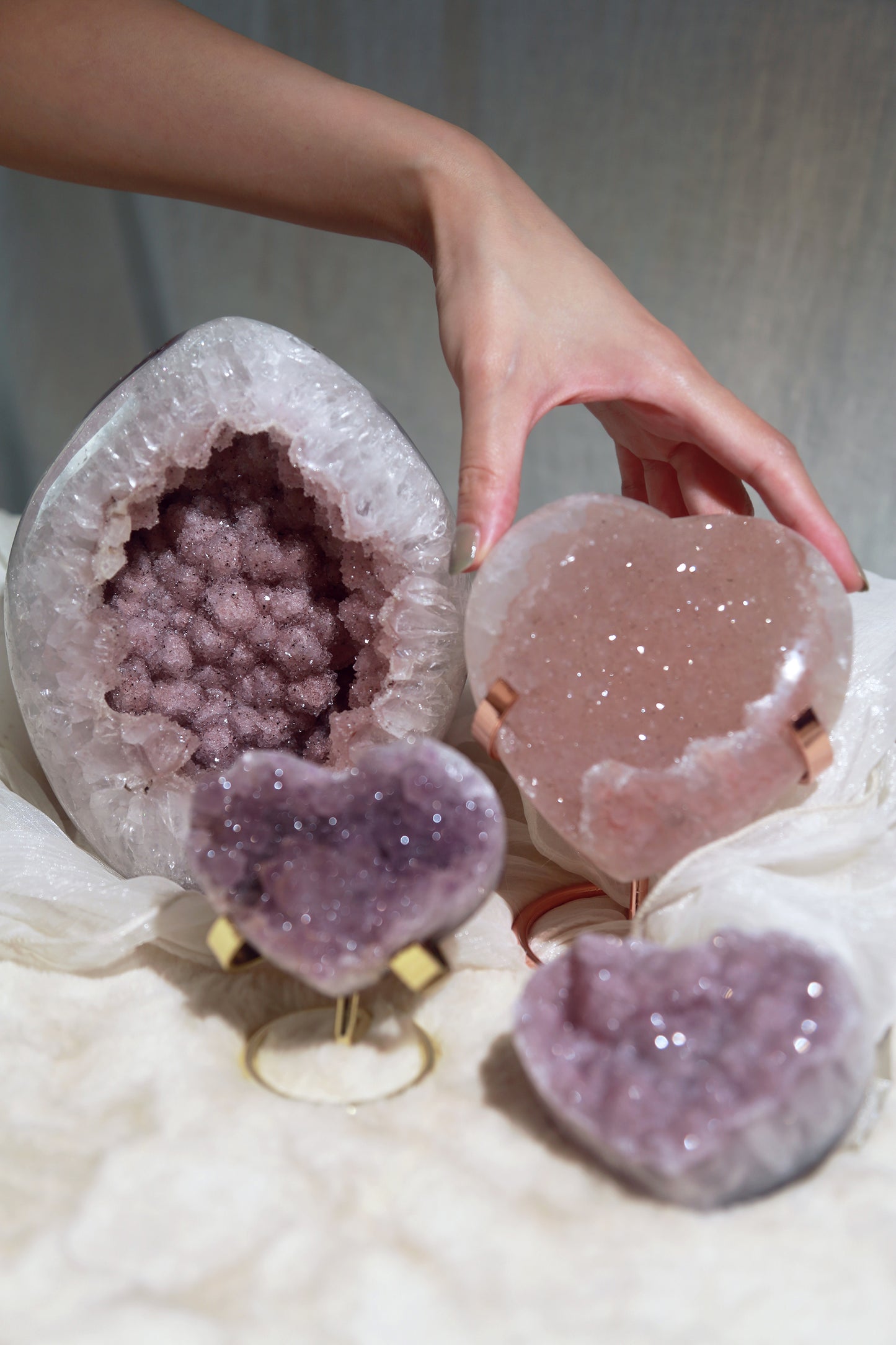 Pink Sugar Druzy Rainbow Amethyst Large Freeform