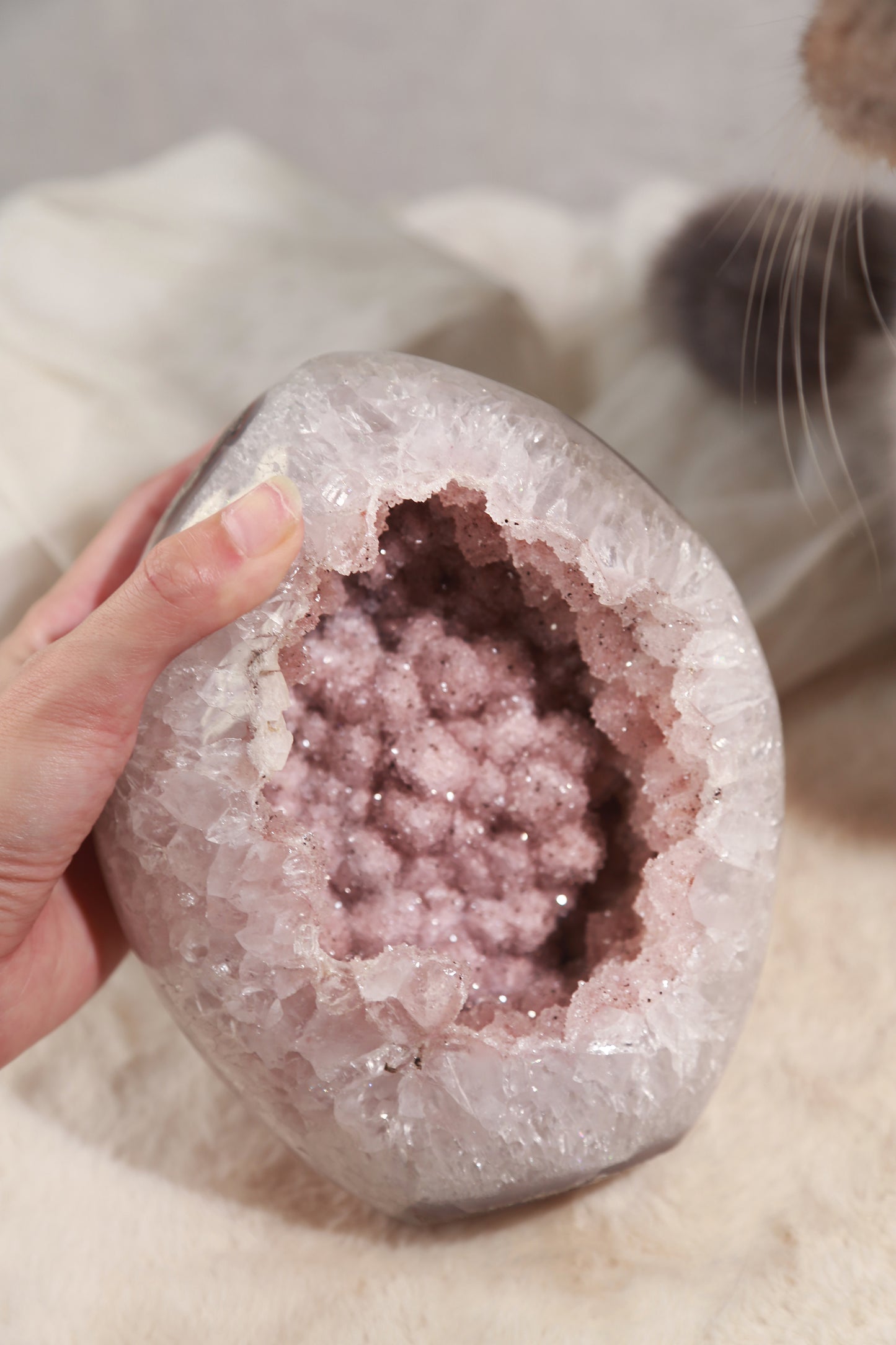 Pink Sugar Druzy Rainbow Amethyst Large Freeform