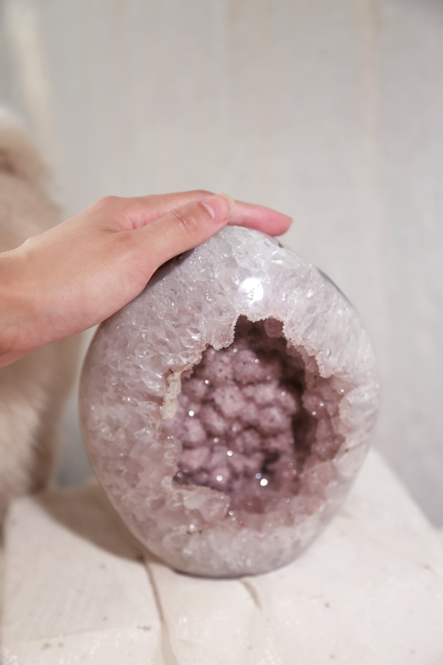 Pink Sugar Druzy Rainbow Amethyst Large Freeform