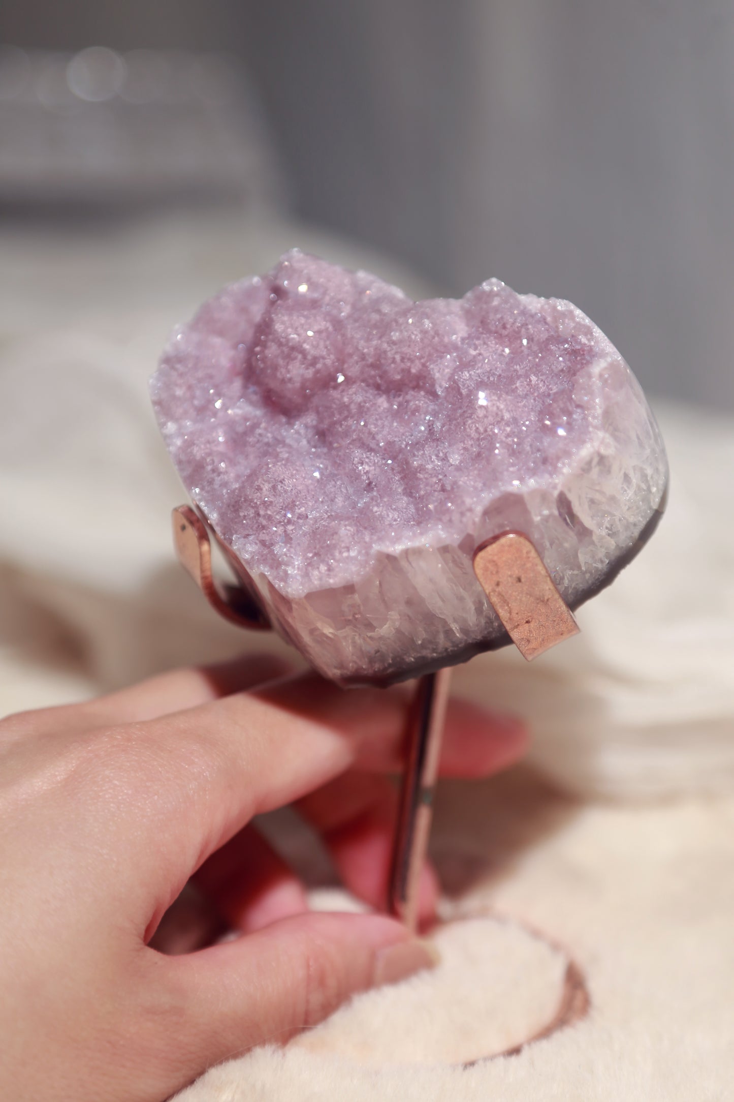 Pink Sugar Amethyst Heart