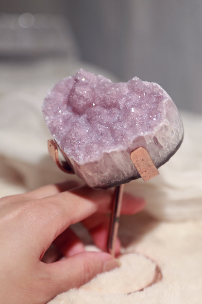 Pink Sugar Amethyst Heart
