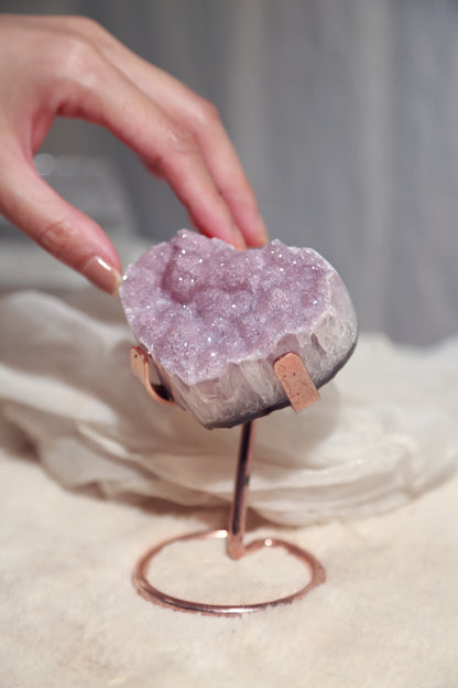 Pink Sugar Amethyst Heart