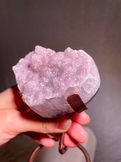 Pink Sugar Amethyst Heart