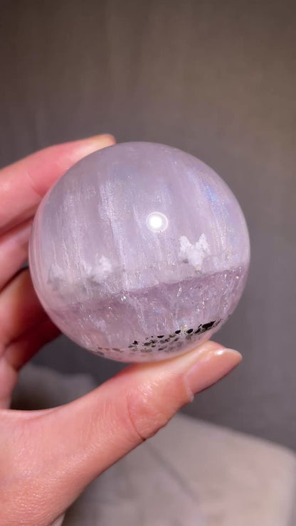 Pyrite in Fluorite Sphere with Mica