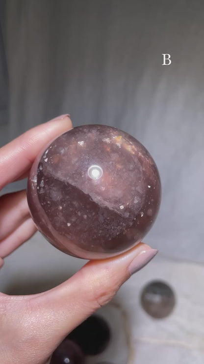 Red Mica Fluorite Sphere