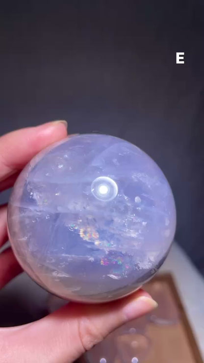 Blue Rose Quartz Spheres - High Quality